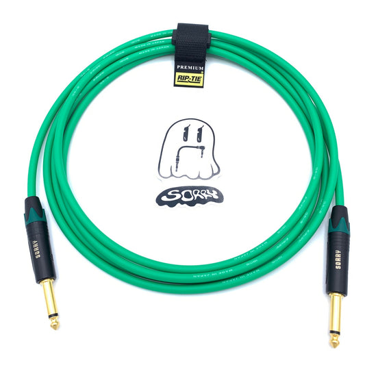 SORRY Straight to Straight Guitar / Instrument Cable - GREEN