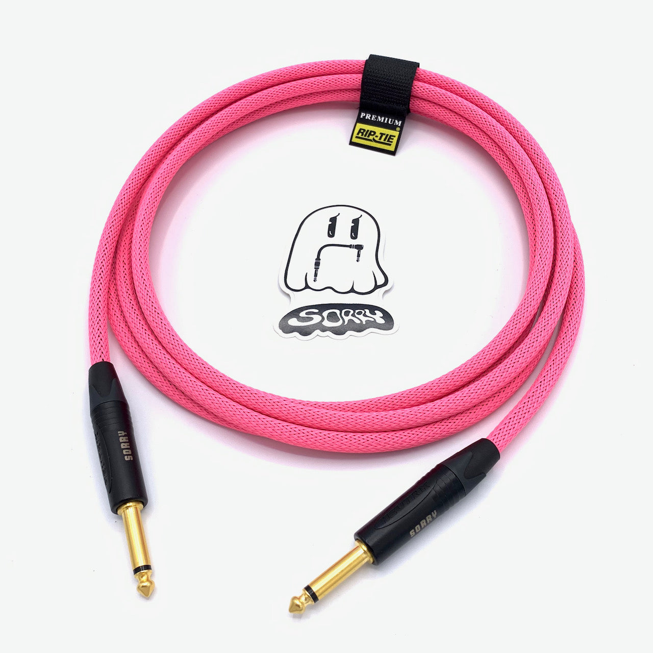 SORRY Straight to Straight Guitar / Instrument Cable - NEON PINK