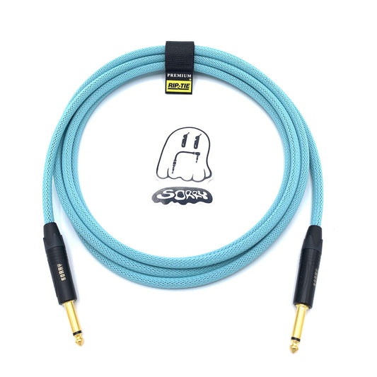 SORRY Straight to Straight Guitar / Instrument Cable - AQUA BLUE