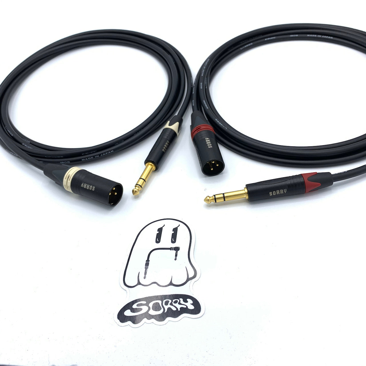 SORRY 2-Pack of Studio Monitor Cables - Standard Black – SORRY Cables