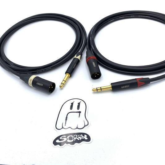 SORRY 2-Pack of Studio Monitor Cables - Standard Black