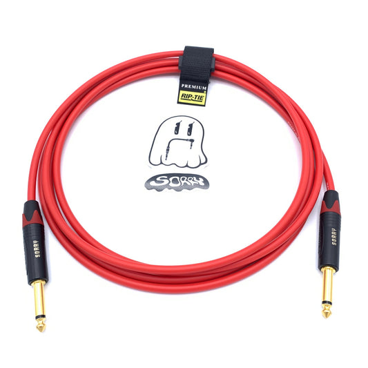 SORRY Straight to Straight Guitar / Instrument Cable - Standard Red