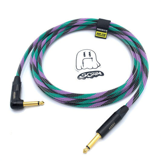 SORRY Straight to Right Angle Guitar / Instrument Cable - Twilight