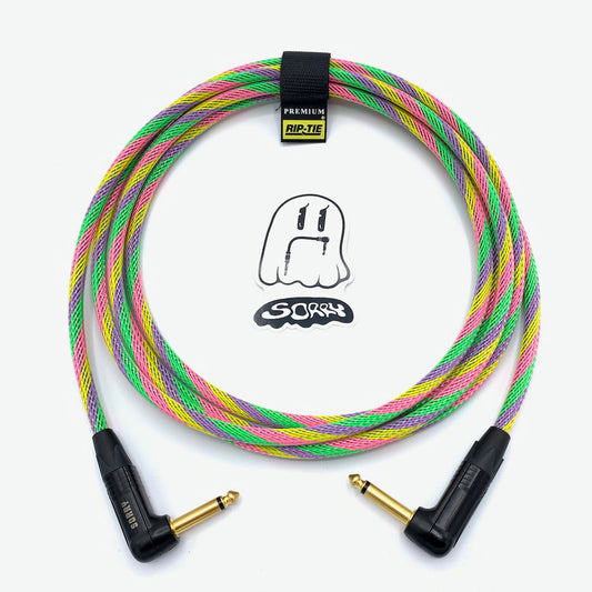 SORRY Right Angle to Right Angle Guitar / Instrument Cable - Sherbet