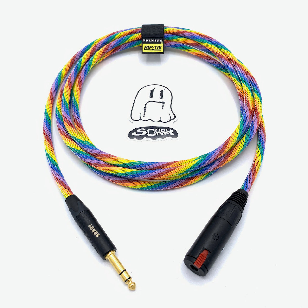 SORRY Locking Headphone Extension Cable - Rainbow