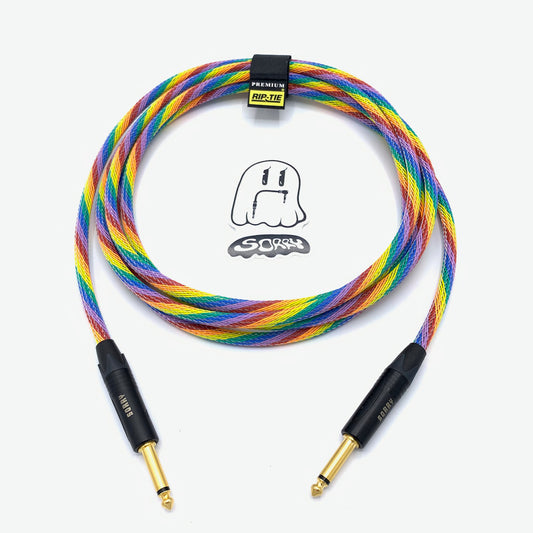 SORRY Straight to Straight Guitar / Instrument Cable - Rainbow