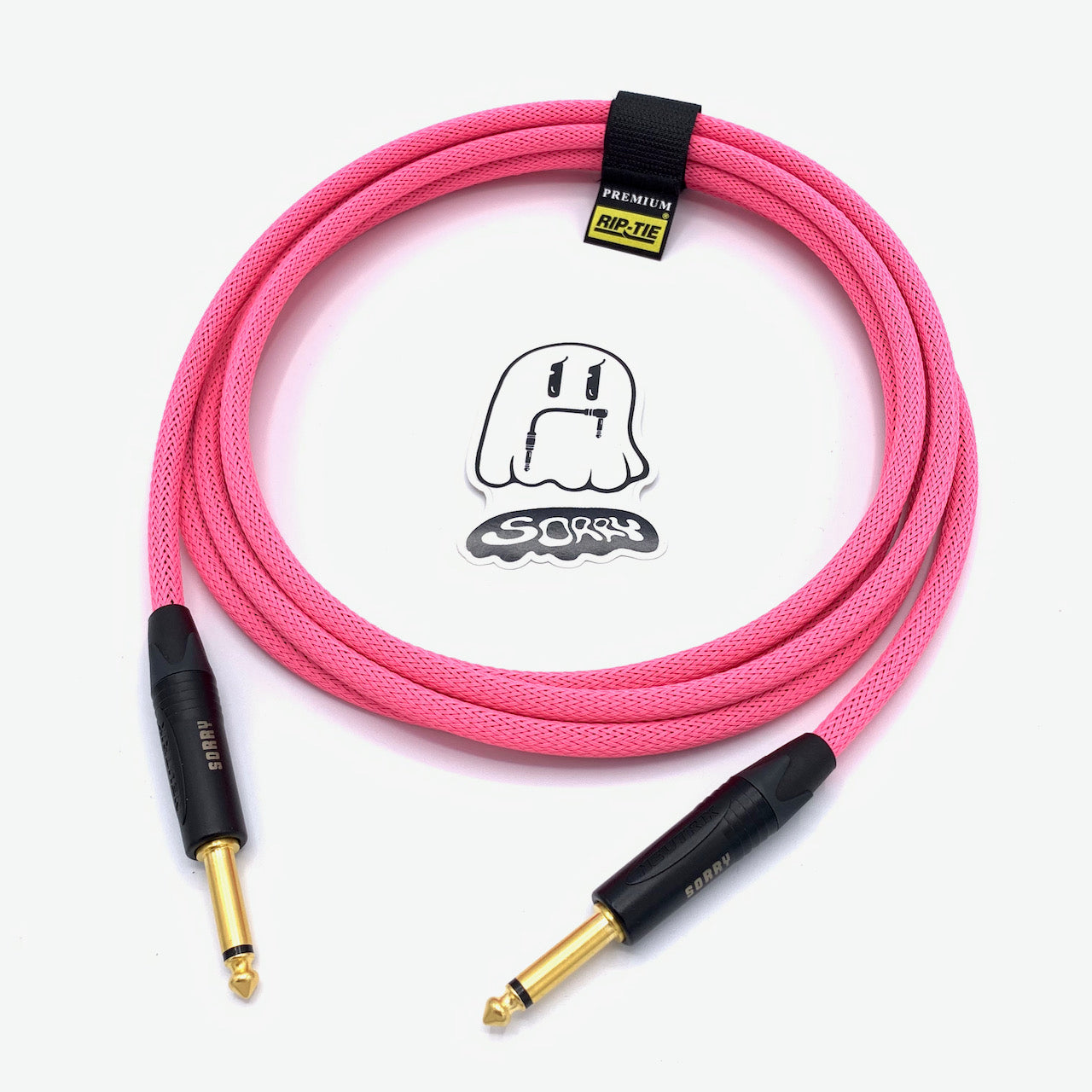SORRY Straight to Straight Guitar / Instrument Cable - Neon Pink