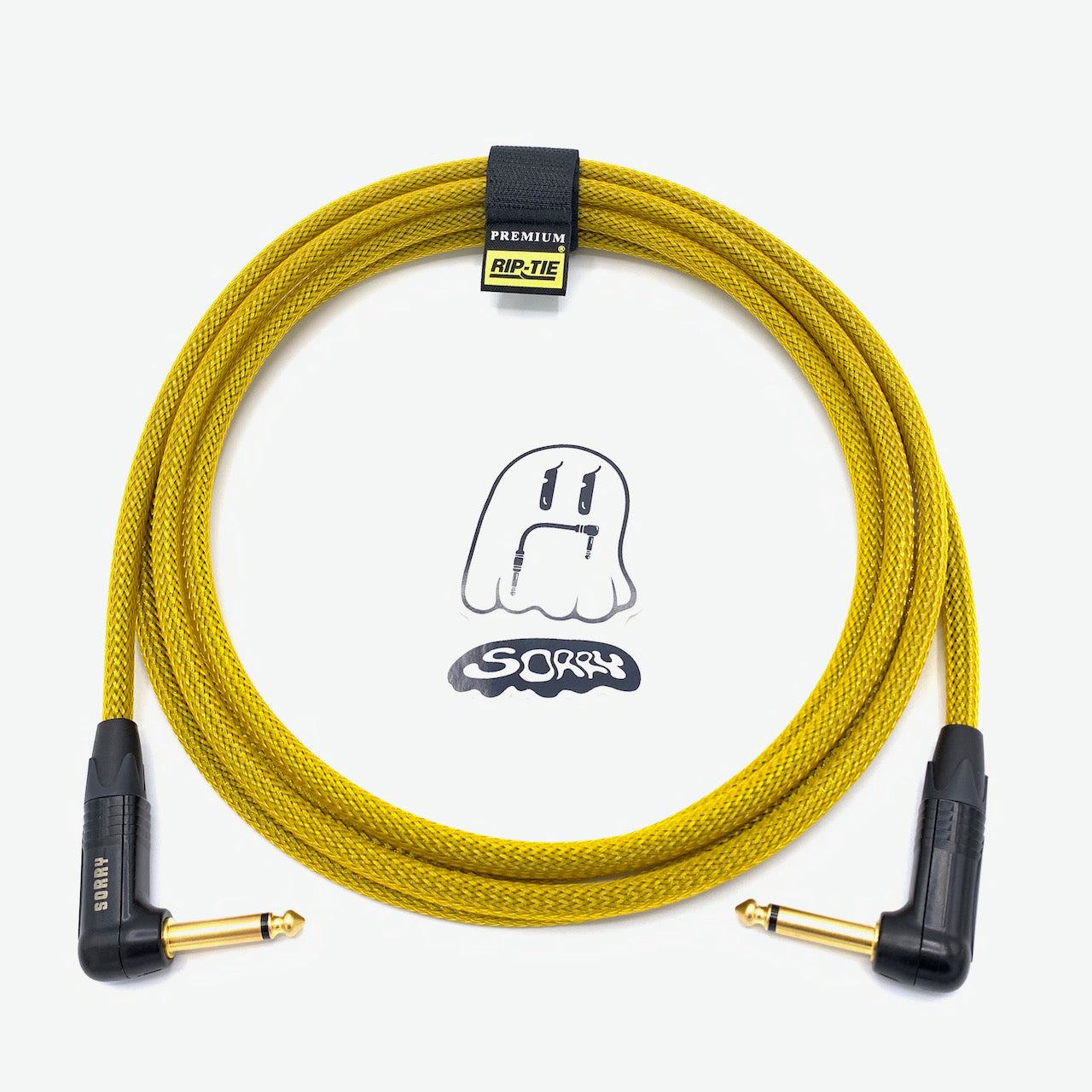 SORRY Right Angle to Right Angle Guitar / Instrument Cable - Yellow Gold