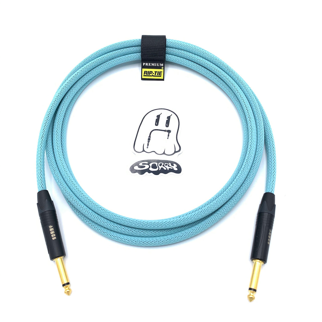 SORRY Straight to Straight Guitar / Instrument Cable - Aqua Blue