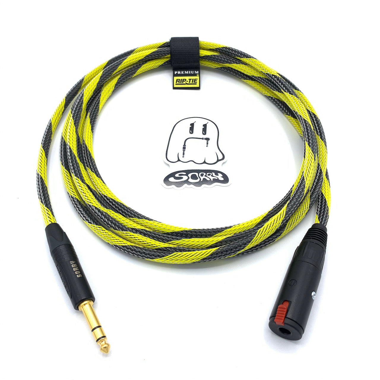 SORRY Locking Headphone Extension Cable - Bumble Bee