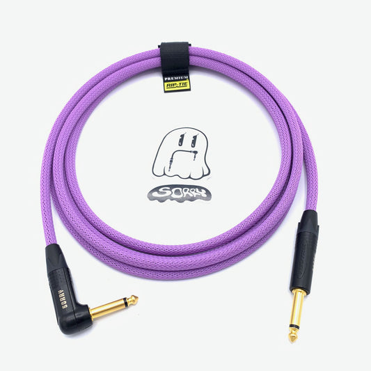 SORRY Straight to Right Angle Guitar / Instrument Cable - Lavender