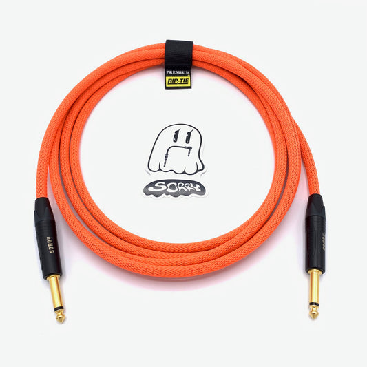 SORRY Straight to Straight Guitar / Instrument Cable - Neon Red