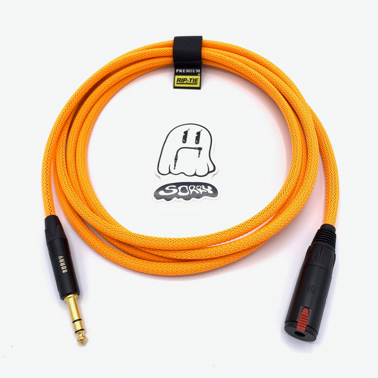 SORRY Locking Headphone Extension Cable - Neon Orange