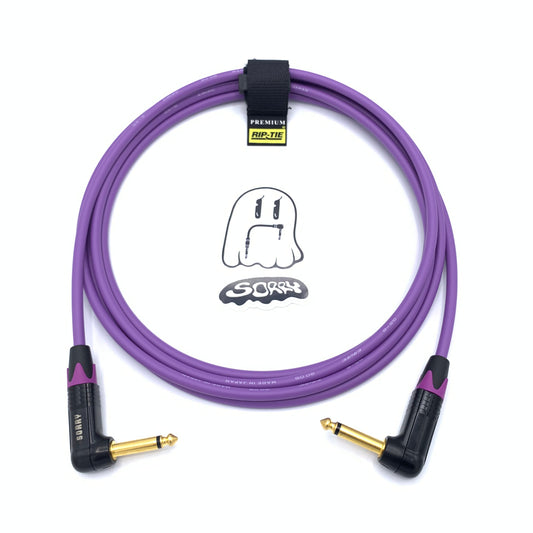 SORRY Right Angle to Right Angle Guitar / Instrument Cable - Standard Purple