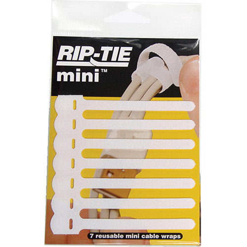 7 Pack - White Rip-Tie Mini 1/4" x 3-1/4"